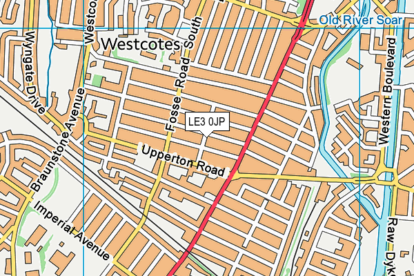 LE3 0JP map - OS VectorMap District (Ordnance Survey)