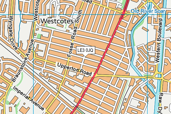 LE3 0JQ map - OS VectorMap District (Ordnance Survey)