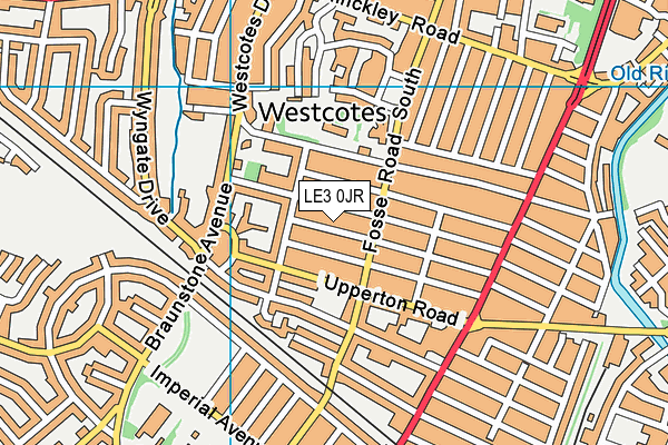 LE3 0JR map - OS VectorMap District (Ordnance Survey)