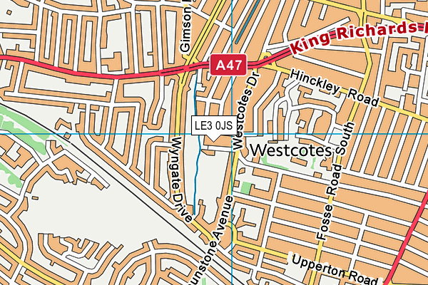 LE3 0JS map - OS VectorMap District (Ordnance Survey)