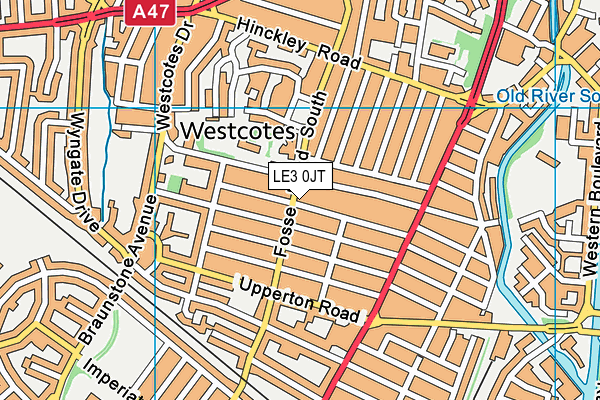 LE3 0JT map - OS VectorMap District (Ordnance Survey)