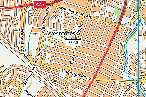 LE3 0JU map - OS VectorMap District (Ordnance Survey)