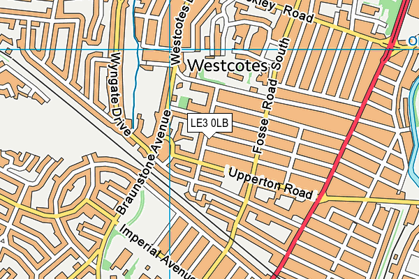 LE3 0LB map - OS VectorMap District (Ordnance Survey)
