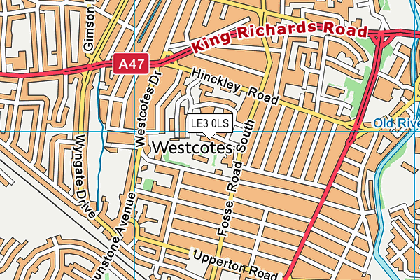 LE3 0LS map - OS VectorMap District (Ordnance Survey)