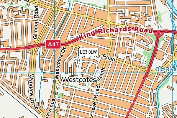 LE3 0LW map - OS VectorMap District (Ordnance Survey)