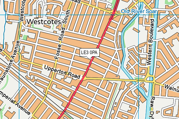 LE3 0PA map - OS VectorMap District (Ordnance Survey)