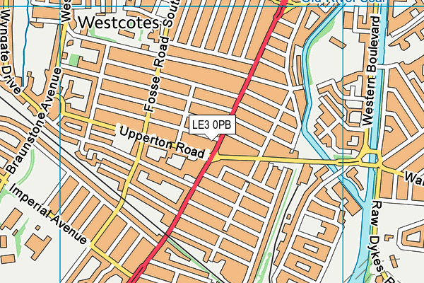 LE3 0PB map - OS VectorMap District (Ordnance Survey)