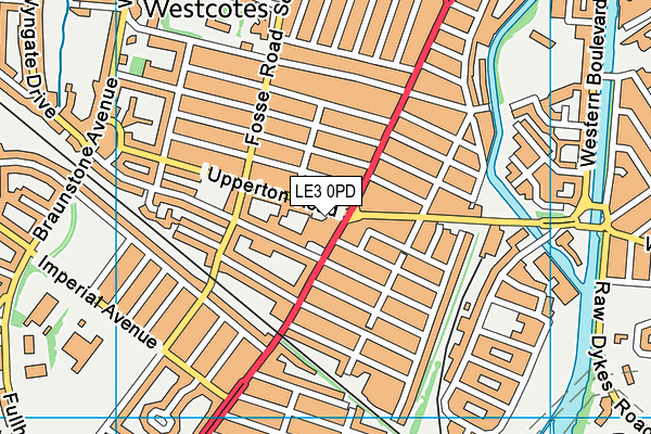 LE3 0PD map - OS VectorMap District (Ordnance Survey)
