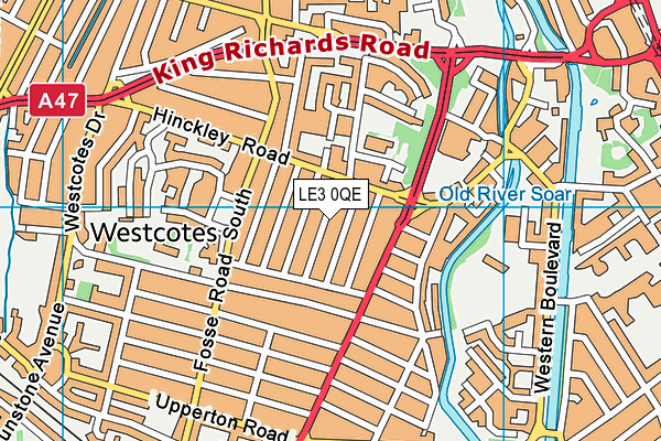 LE3 0QE map - OS VectorMap District (Ordnance Survey)