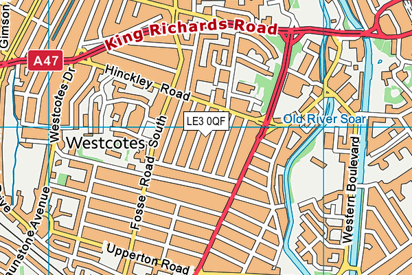 LE3 0QF map - OS VectorMap District (Ordnance Survey)