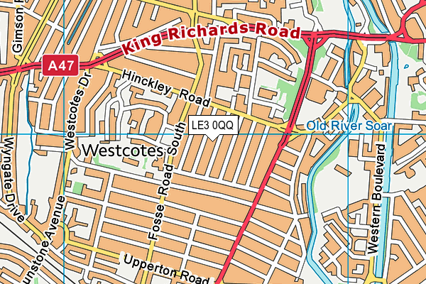 LE3 0QQ map - OS VectorMap District (Ordnance Survey)