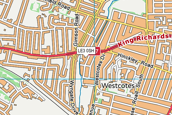 LE3 0SH map - OS VectorMap District (Ordnance Survey)