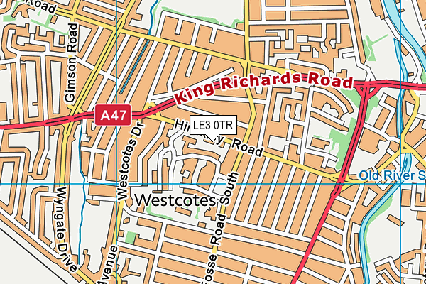 LE3 0TR map - OS VectorMap District (Ordnance Survey)