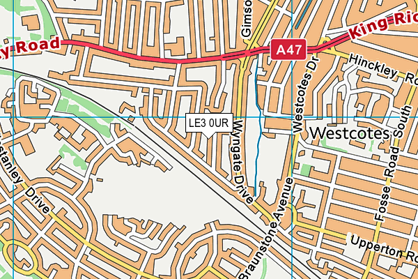 LE3 0UR map - OS VectorMap District (Ordnance Survey)