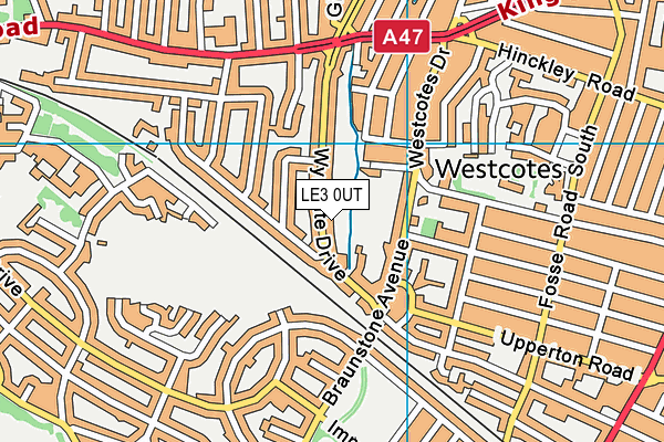 LE3 0UT map - OS VectorMap District (Ordnance Survey)