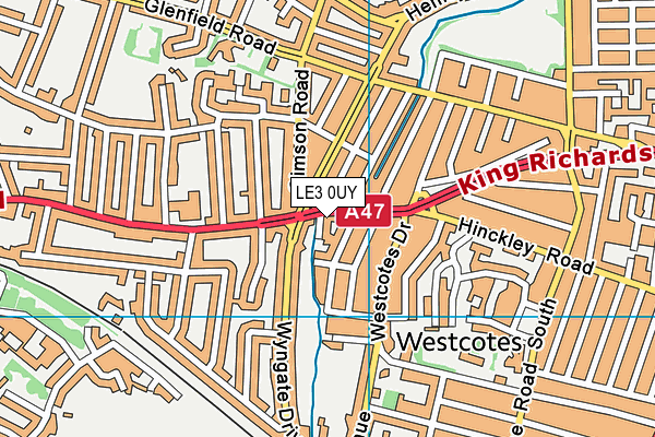 LE3 0UY map - OS VectorMap District (Ordnance Survey)