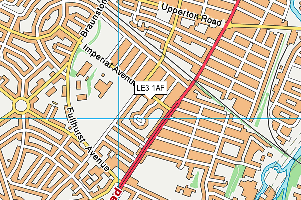 LE3 1AF map - OS VectorMap District (Ordnance Survey)