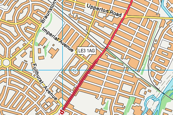 LE3 1AG map - OS VectorMap District (Ordnance Survey)