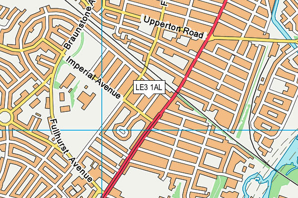 LE3 1AL map - OS VectorMap District (Ordnance Survey)