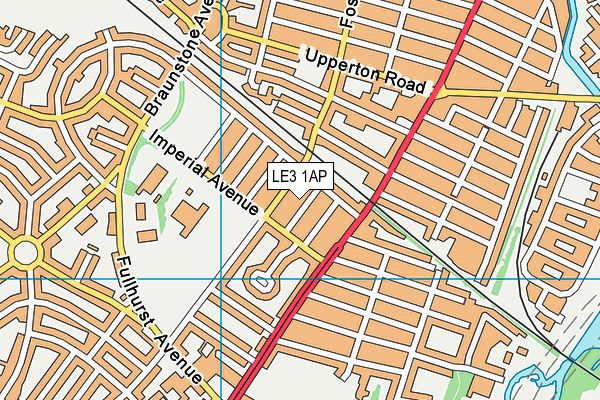 LE3 1AP map - OS VectorMap District (Ordnance Survey)