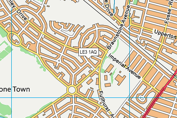 LE3 1AQ map - OS VectorMap District (Ordnance Survey)