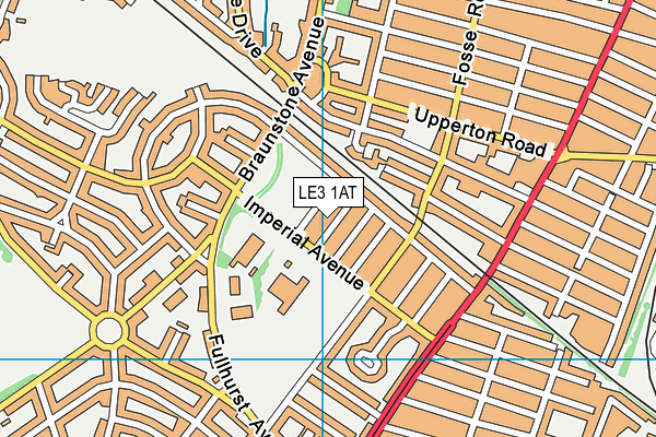 LE3 1AT map - OS VectorMap District (Ordnance Survey)