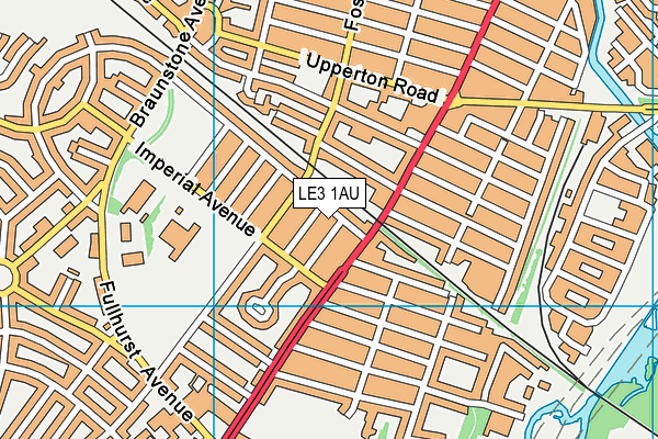 LE3 1AU map - OS VectorMap District (Ordnance Survey)