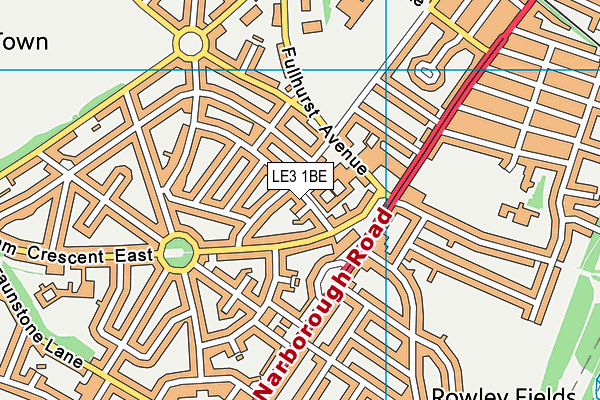Ellesmere College (Closed) map (LE3 1BE) - OS VectorMap District (Ordnance Survey)