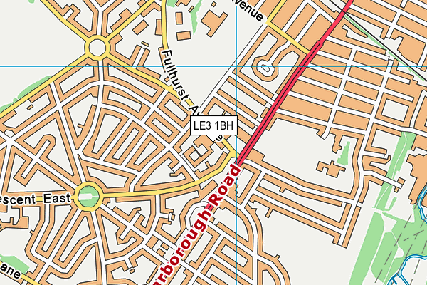 LE3 1BH map - OS VectorMap District (Ordnance Survey)