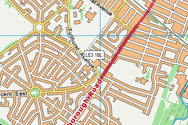 LE3 1BL map - OS VectorMap District (Ordnance Survey)