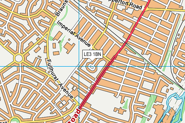 LE3 1BN map - OS VectorMap District (Ordnance Survey)