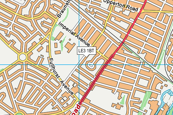 LE3 1BT map - OS VectorMap District (Ordnance Survey)