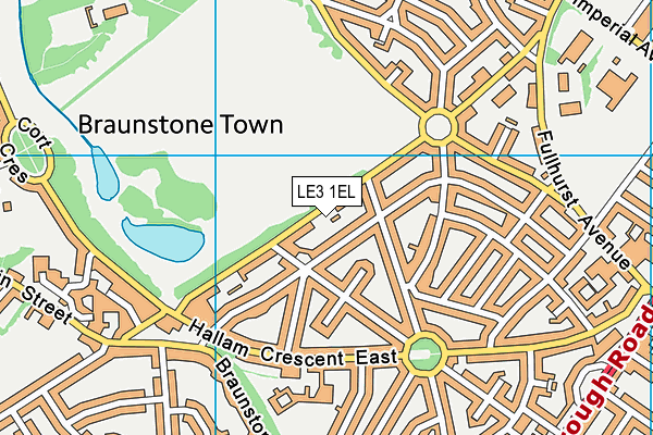 LE3 1EL map - OS VectorMap District (Ordnance Survey)