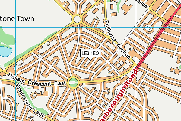 LE3 1EQ map - OS VectorMap District (Ordnance Survey)