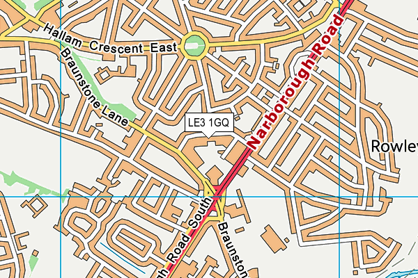 LE3 1GQ map - OS VectorMap District (Ordnance Survey)