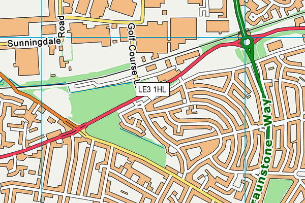 LE3 1HL map - OS VectorMap District (Ordnance Survey)