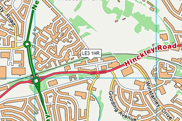 LE3 1HR map - OS VectorMap District (Ordnance Survey)