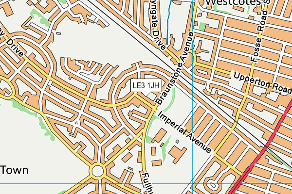 LE3 1JH map - OS VectorMap District (Ordnance Survey)