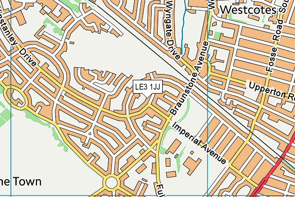 LE3 1JJ map - OS VectorMap District (Ordnance Survey)