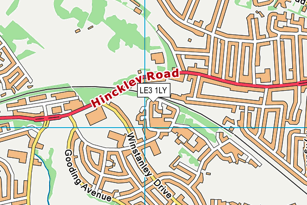 LE3 1LY map - OS VectorMap District (Ordnance Survey)