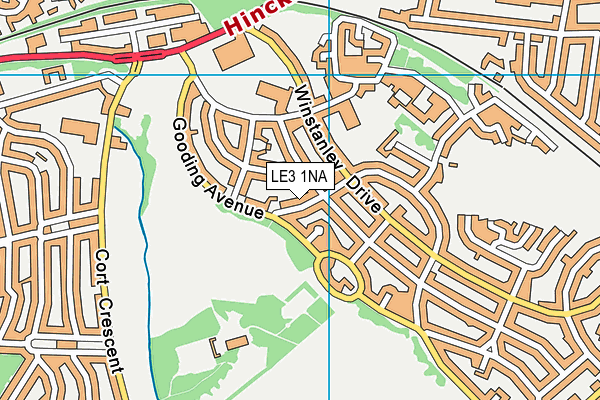 LE3 1NA map - OS VectorMap District (Ordnance Survey)