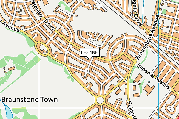 LE3 1NF map - OS VectorMap District (Ordnance Survey)