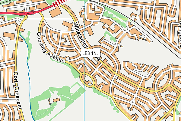 LE3 1NJ map - OS VectorMap District (Ordnance Survey)