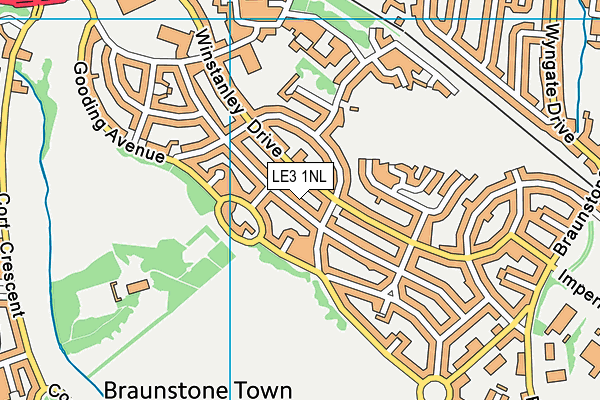 LE3 1NL map - OS VectorMap District (Ordnance Survey)