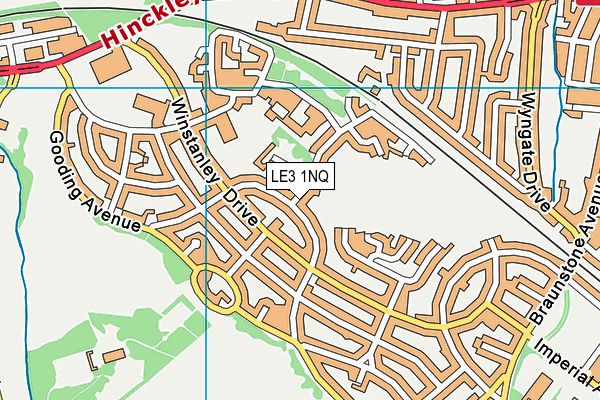 LE3 1NQ map - OS VectorMap District (Ordnance Survey)