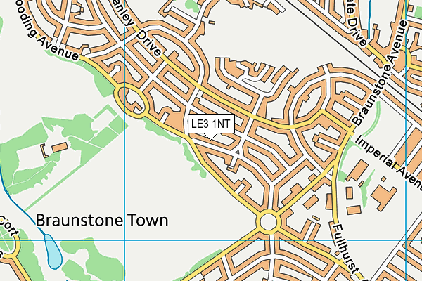 LE3 1NT map - OS VectorMap District (Ordnance Survey)