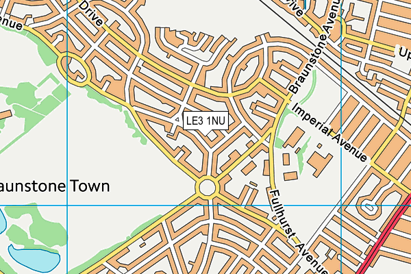 LE3 1NU map - OS VectorMap District (Ordnance Survey)