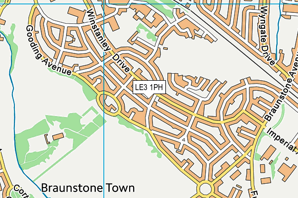 LE3 1PH map - OS VectorMap District (Ordnance Survey)