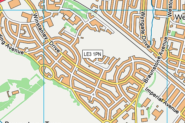LE3 1PN map - OS VectorMap District (Ordnance Survey)