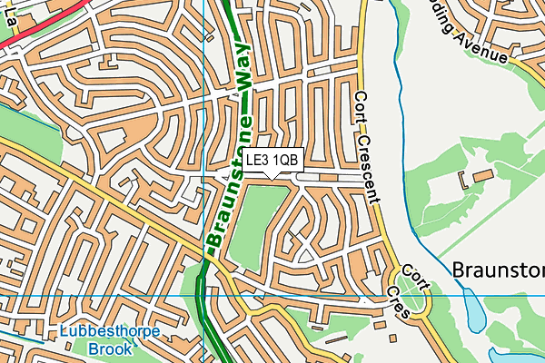 LE3 1QB map - OS VectorMap District (Ordnance Survey)